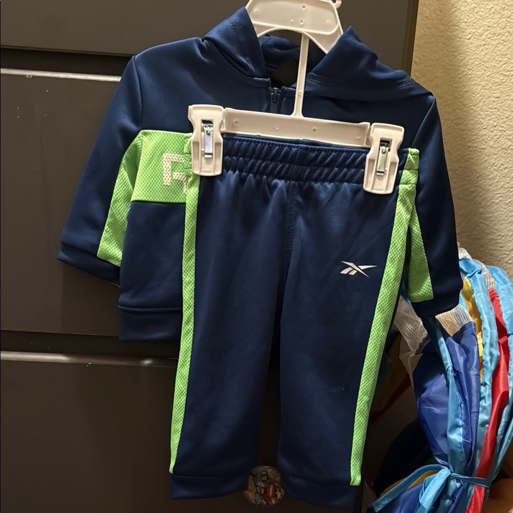 Reebok Kids Swim Outfit - Navy and Lime